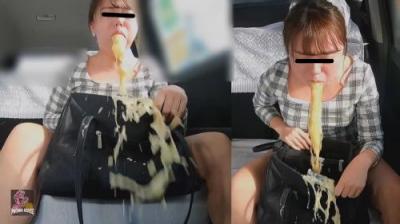 隠撮 車酔いゲロ4