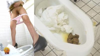 トイレ盗撮 便秘女教師の苦悶×爽快 浣腸大便